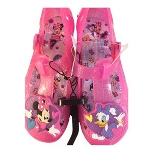 Disney's Minnie Mouse & Daisy pink little girl casual jelly buckle shoes size 12